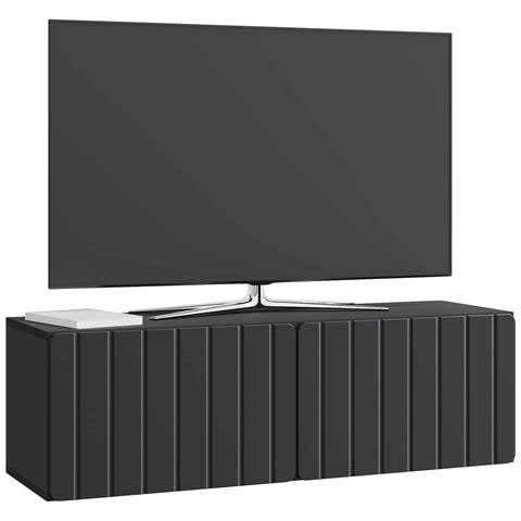 Mobile Porta TV da Muro Montaggio a parete Nero 98 x 31 x 30 cm - Foto 2