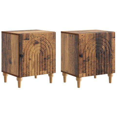 Armadio da Notte 2 pcs Legno antico 43 x 34,5 x 50 cm - Foto 1