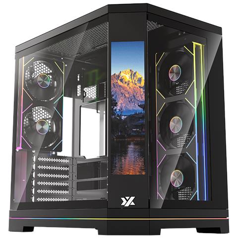 Gabinete Neutrón X Pro, Midi-Tower, ATX /Micro-ATX /ITX, USB 3.0, sin Fuente, 5 Ventiladores Instalados, Negro Midi Tower Nero - Foto 1