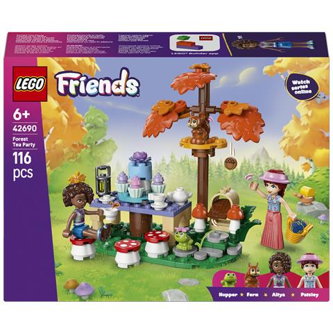 Friends 42690 Tea Party nella Foresta, Gioco di Ruolo con 2 Mini Bamboline, 3 Animali e Cibo Giocattolo, Regalo da 6+ - Foto 1