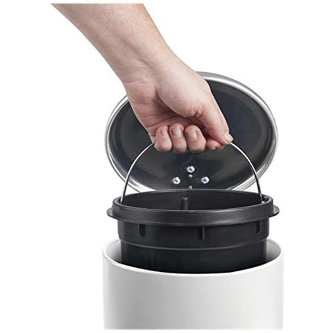 63307 - Cestino per la raccolta differenziata, acciaio inox, bianco, 3 L - Foto 3