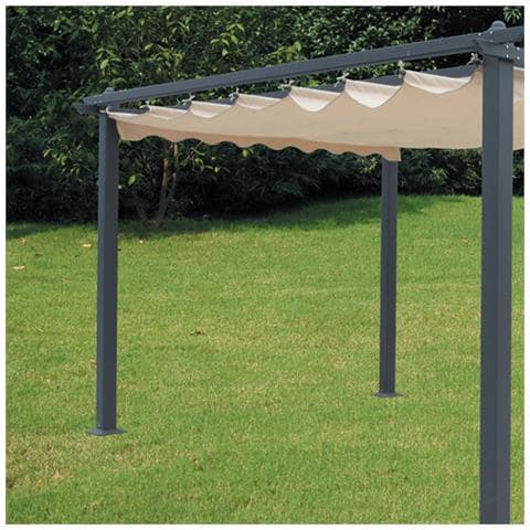 Pergola in alluminio per esterno cm 300x400 in poliestere - Foto 2