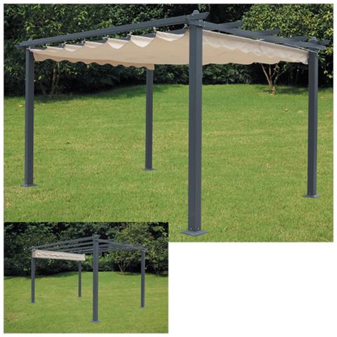 Pergola in alluminio per esterno cm 300x400 in poliestere - Foto 1