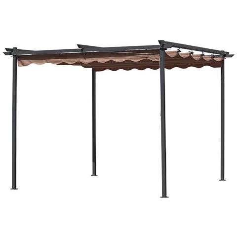 Pergola in alluminio per esterno cm 300x400 in poliestere - Foto 5