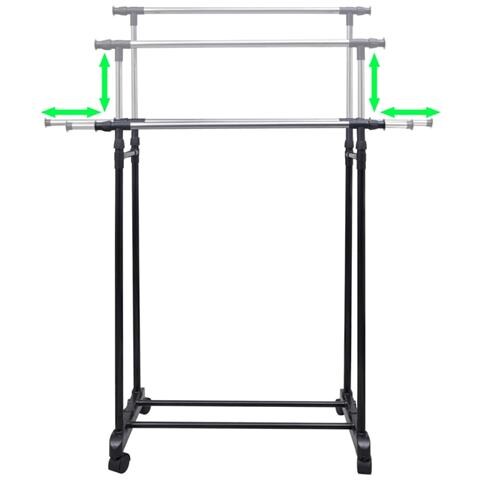 2 Appendiabiti Regolabili Con Tubi Per Abiti - Foto 7