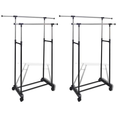 2 Appendiabiti Regolabili Con Tubi Per Abiti - Foto 1