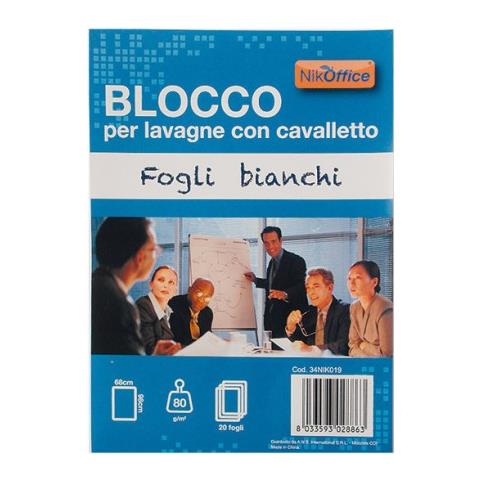 Blocchi Per Lavagna 20 Fogli Bianchi Foratura Universale 68x98 - Foto 1