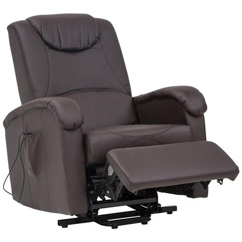 Poltrona Elettrica Massaggiante Marrone Per Interno Salotto Sala Da Pranzo Camera Per Anziani - Foto 2