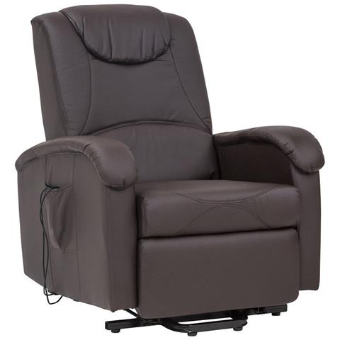 Poltrona Elettrica Massaggiante Marrone Per Interno Salotto Sala Da Pranzo Camera Per Anziani - Foto 1