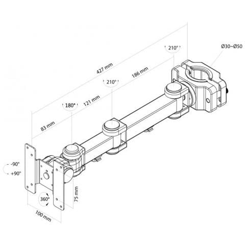 FPMA-WP300BLACK Supporto per Monitor /TV - Foto 3
