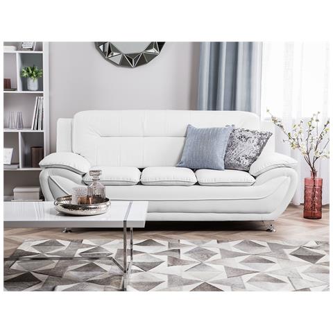 Divano 3 Posti In Pelle Sintetica Bianca Leira - Foto 21