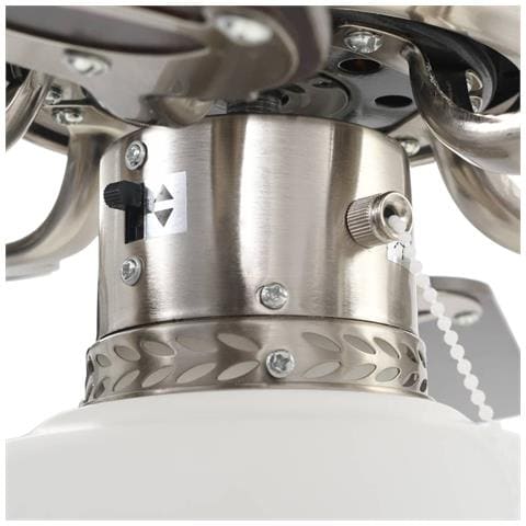 Ventilatore Da Soffitto Decorato Con Luce 82cm Marrone Scuro - Foto 7