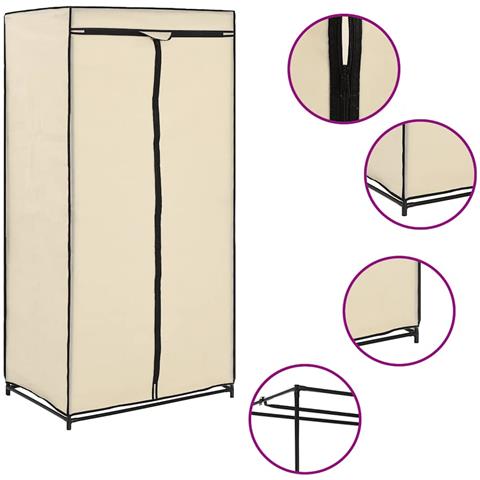 Armadio Crema 75x50x160 Cm - Foto 1