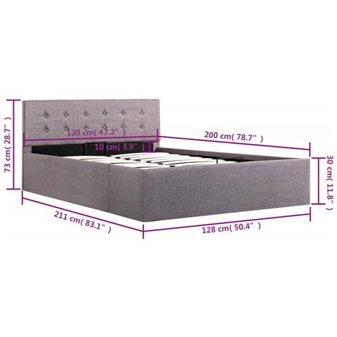 Giroletto Con Contenitore Grigio Talpa In Tessuto 120x200 Cm - Foto 10