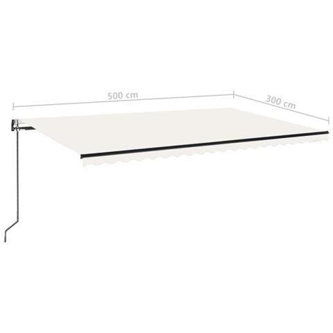 Tenda Da Sole Retrattile Automatica 500x300 Cm Crema - Foto 2