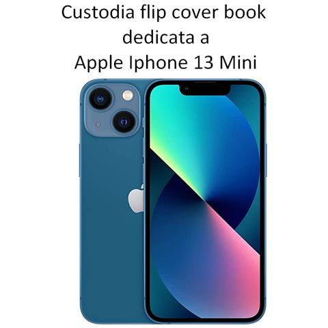 Maxy Custodia Book Orizzontale Silicone Case Per Apple Iphone 13 Mini Gold-black - Foto 2