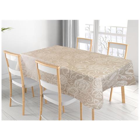 Tovaglia Salotto Cucina In Tessuto Miros Made In Italy Disegno Amelie Bianco 140x140 Amelie Bianco - Foto 1