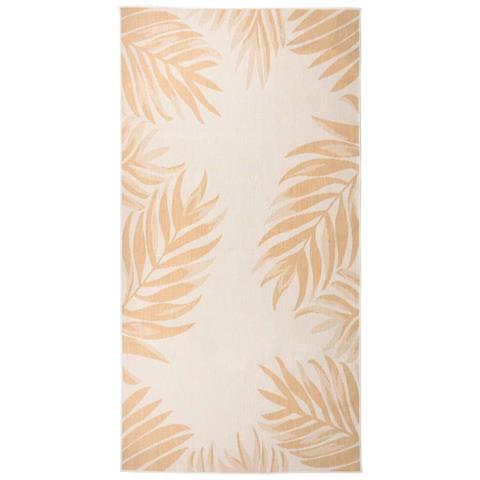 Tappeto Da Esterni A Tessitura Piatta 100x200cm Motivo A Foglie - Foto 1