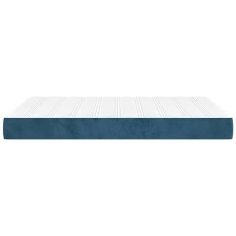 Materasso A Molle Blu Scuro 140x190x20 Cm In Velluto - Foto 6