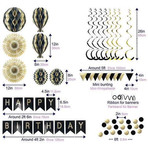 Decorazioni Per Feste Di Compleanno Con Banner Di Buon Compleanno - Foto 4