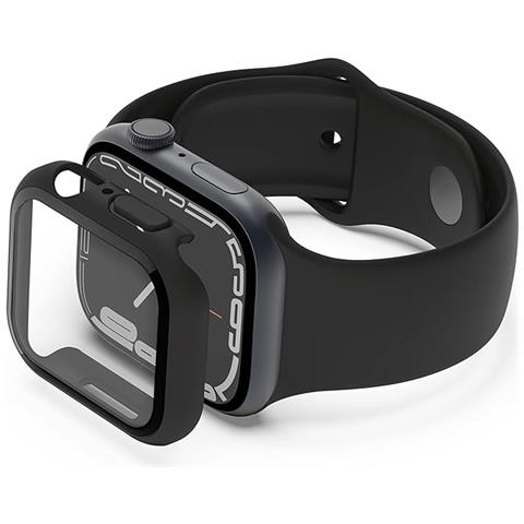 Proteggi Schermo Curvo + Bumper per Apple Watch Nero - Foto 1