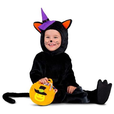 Costume Per Neonati 12-24 Mesi Zucca Gatto Gattino (5 Pezzi) - Foto 1