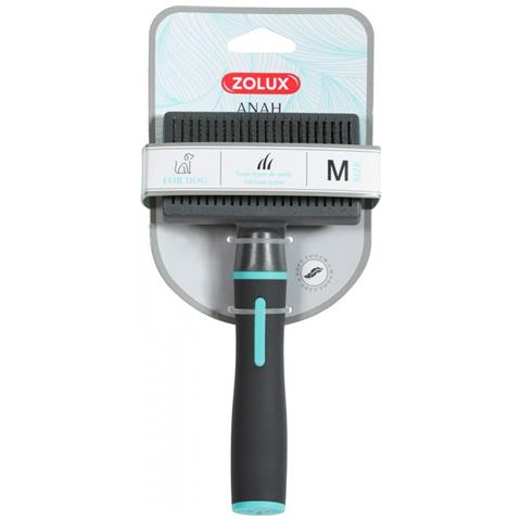 Spazzola Per Cani Zolux Anah Medio Retrattile Turchese Nero /blu - Foto 1