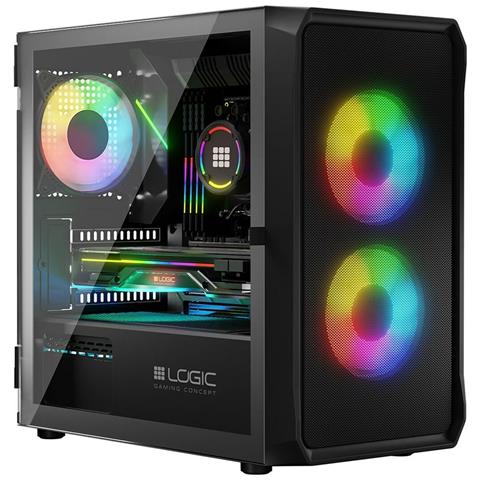 Case Computer Desktop Atx Logic Portos Argb Nero - Foto 1