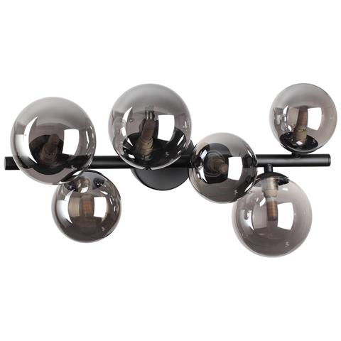Plafoniera Contemporanea Perlage Metallo Nero 6 Luci G9 15w 3000k Ip20 - Foto 1