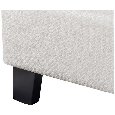 Letto Senza Testata Tessuto Roanne 180 X 200 Cm Grigio Chiaro - Foto 8