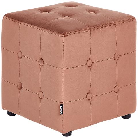 Pouf Wisconsin Velluto Rosa Pesca - Foto 2