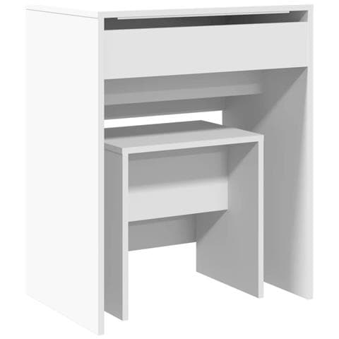 Toeletta e Sgabello Bianco 60x40x113,5 cm - Foto 2
