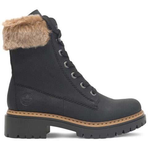 Black Casual Closed Ladies Mid Height Boots Stivaletti Pelle Sintetica Scarpe Donna Nero Eu 39, 72630-00 - Foto 2