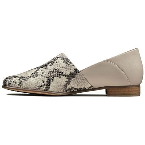 Décolleté Clarks Donna Pure Tone In Pelle Di Serpente Grigio 37 - Foto 2