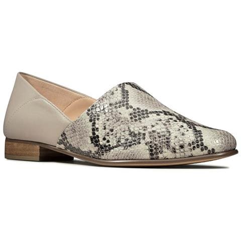 Décolleté Clarks Donna Pure Tone In Pelle Di Serpente Grigio 37 - Foto 3