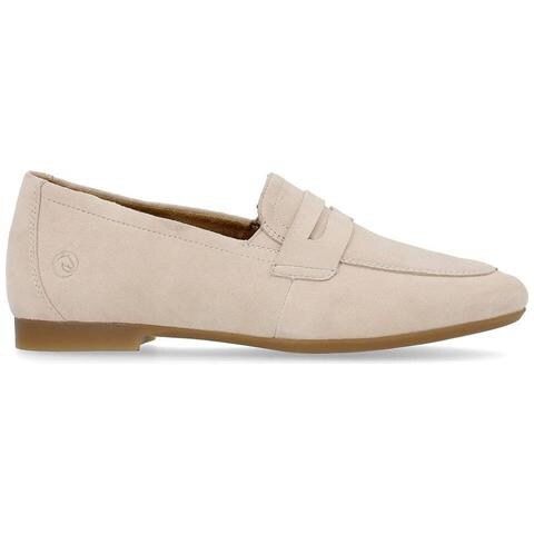 Beige Casual Closed Loafers Mocassino Pelle Scamosciata /nabuk Scarpe Donna Beige Eu 41, D0k02-61 - Foto 2