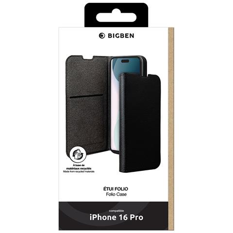 Custodia Per Iphone 16 Pro Folio Wallet Con Funzione Stand, Nero - Foto 2