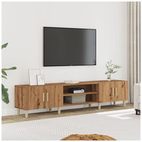 Mobile Tv Rovere Artigianale 180x31,5x40 Cm In Truciolato - Foto 1