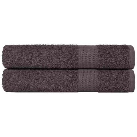 Asciugamani Sauna 2 Pz Antracite 80x200cm 360g/m 100% Cotone - Foto 1