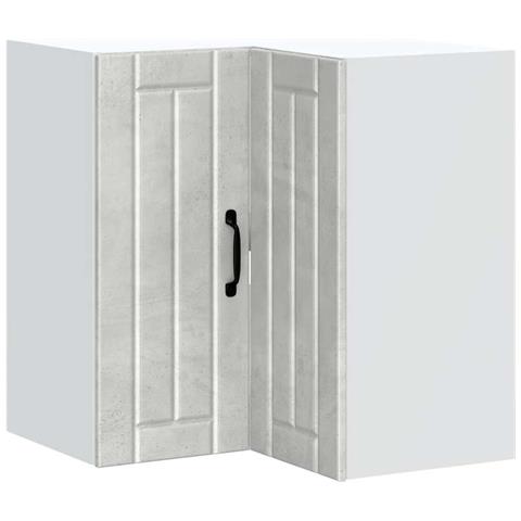 Pensile Da Cucina Ad Angolo Lucca Grigio Cemento In Truciolato - Foto 2