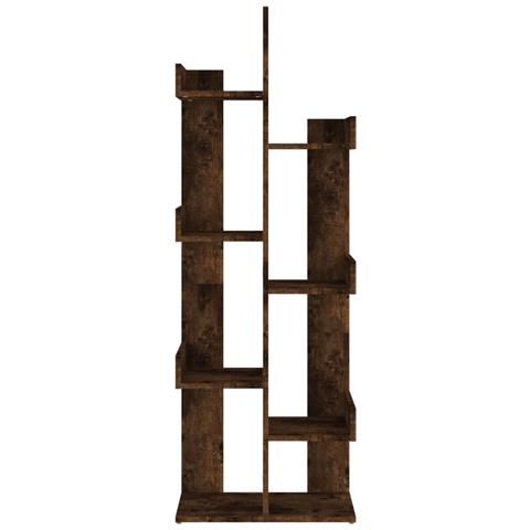 Lusso Casadino - Libreria 48x25x140 Cm Rovere Fumo In Legno Multistrato - Foto 2