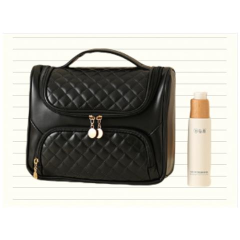 Borsa Da Toilette Di Grande Capacità Per Donna, Borsa Da Viaggio Per Cosmetici Black - Foto 3