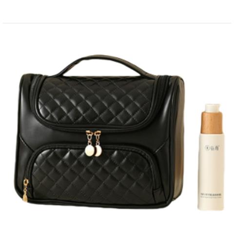 Borsa Da Toilette Di Grande Capacità Per Donna, Borsa Da Viaggio Per Cosmetici Black - Foto 1