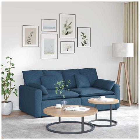 Divano Modulare con Cuscini Blu - Foto 2