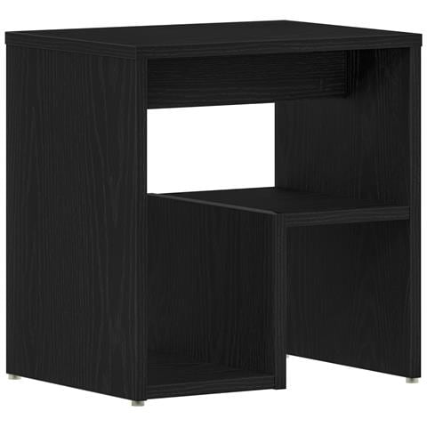 Comodino  Nero Rovere 40x30x40 cm in legno ingegnerizzato - Foto 1