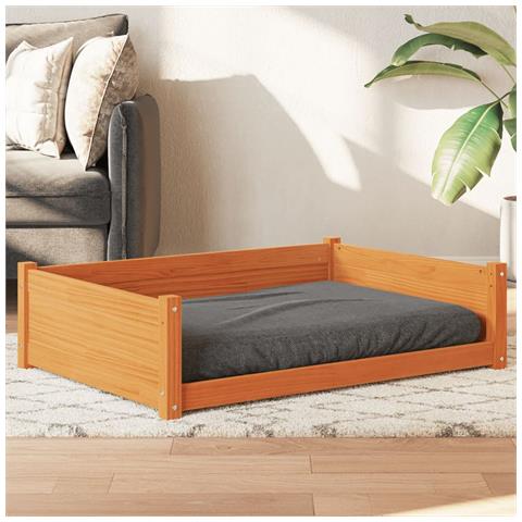 Cuccia Cani Marrone Cera 105,5x75,5x28 cm Legno Massello Pino - Foto 2