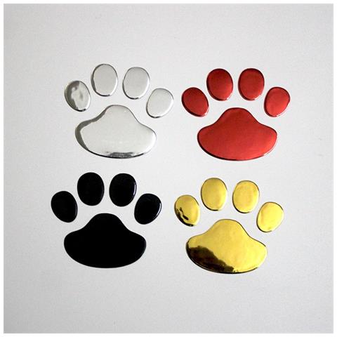 Set Di 10 Adesivi 3d Per Auto: Impronte Creative Per La Decorazione Del Veicolo Black - Foto 2