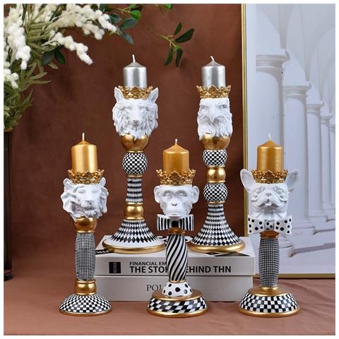 Candelabro Mosaico Animale: Elegante Decorazione Per La Casa In Stile Nordico - Foto 6