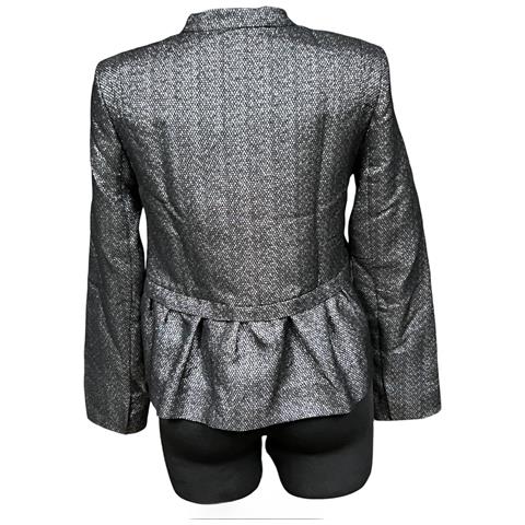 Blazer Da Donna Lucido Elegante Argento Taglia 36 - Foto 2