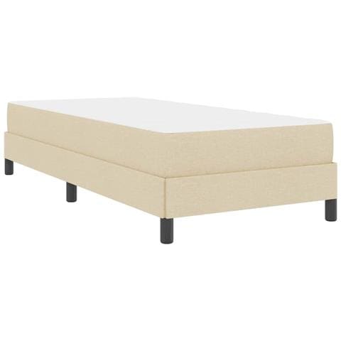 Letto a molle con materasso Crema 90 x 200 cm Tessuto - Foto 9
